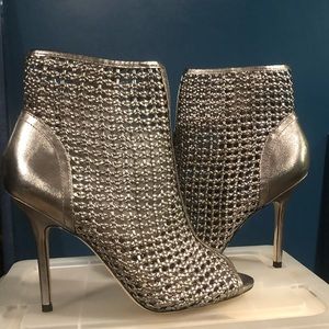 Metallic Bootie Heels. Sam Edelman